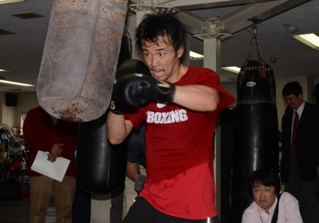 yamanaka1 山中が公開練習、4.23大阪城ホールV6戦(ボクシングニュース)