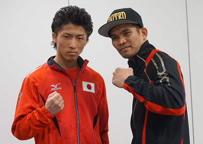 inoue2 「早く暴れたい」と口にした井上(左)と挑戦者パレナス