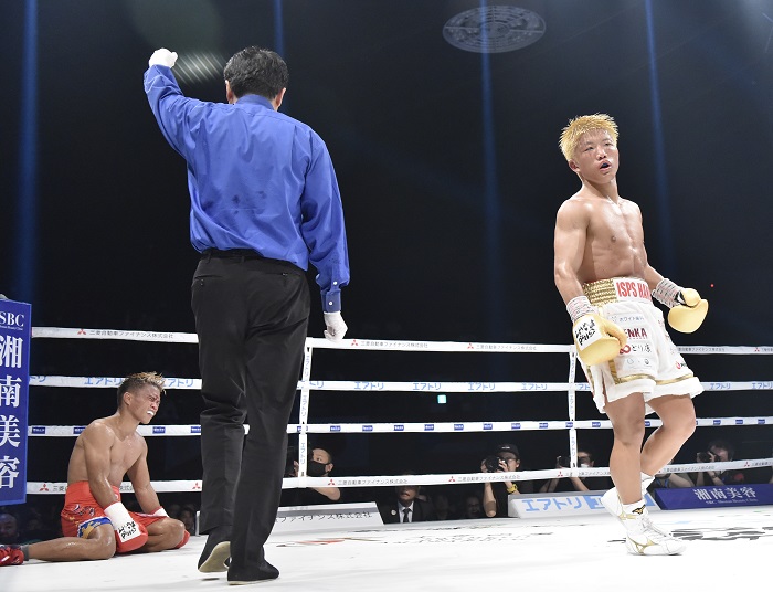 Ginjiro Shigeoka kayos Cuarto, wins IBF interim world minimumweight ...