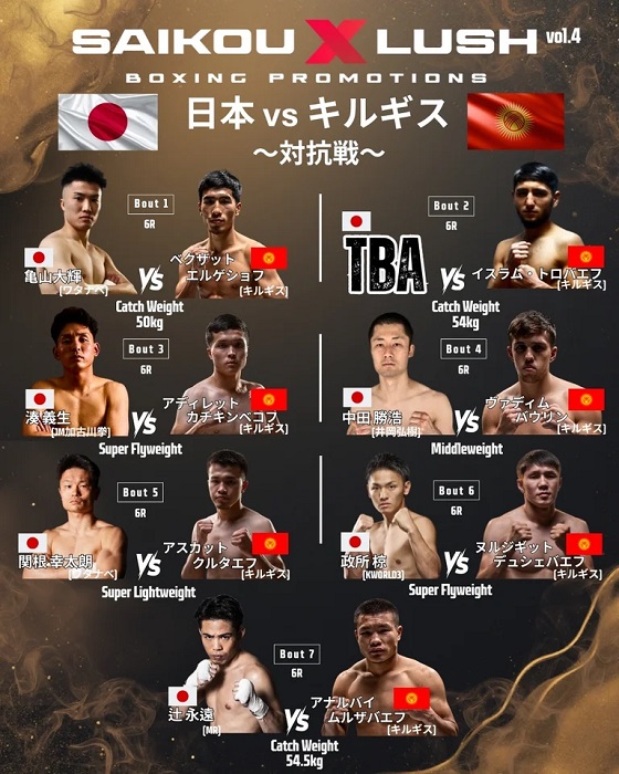 12.27矢吹正道-アルバラード戦前座で「日本vsキルギス 7対7」 – Boxing